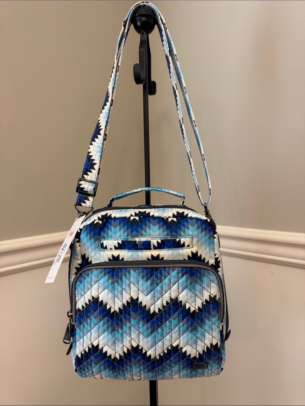 Lug Ranger Bargello Mt Blue guild Crossbody Bag w/tote handle